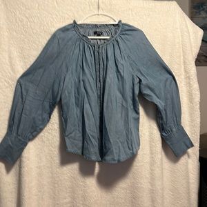 Womens L Chambray blouse